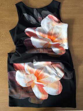 Wallis Long Length Flower Dress - Size US 10